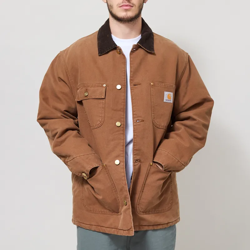 Carhartt WIP OG Chore Coat Hamilton WIP H Brown Tobacco Stone Canvas-1