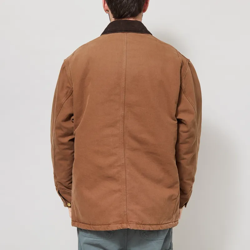 Carhartt WIP OG Chore Coat Hamilton WIP H Brown Tobacco Stone Canvas-2
