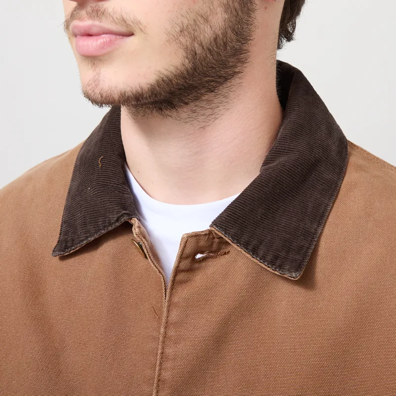 Carhartt WIP OG Chore Coat Hamilton WIP H Brown Tobacco Stone Canvas-3