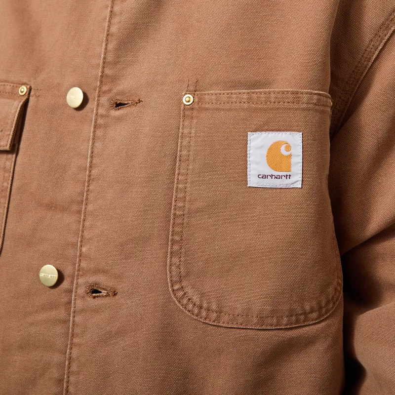 Carhartt WIP OG Chore Coat Hamilton WIP H Brown Tobacco Stone Canvas-4