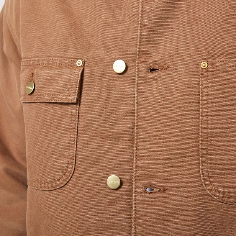 Carhartt WIP OG Chore Coat Hamilton WIP H Brown Tobacco Stone Canvas-5