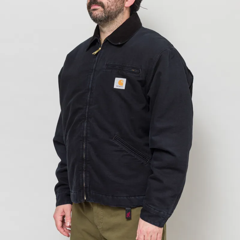 Carhartt WIP OG Detroit Jacket Black Stone Canvas-1
