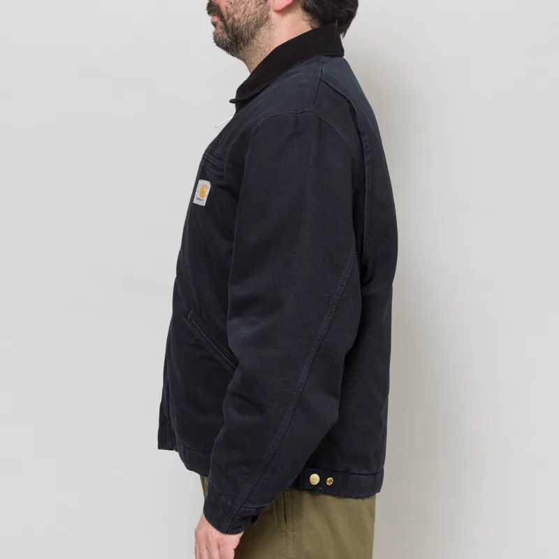 Carhartt WIP OG Detroit Jacket Black Stone Canvas-2
