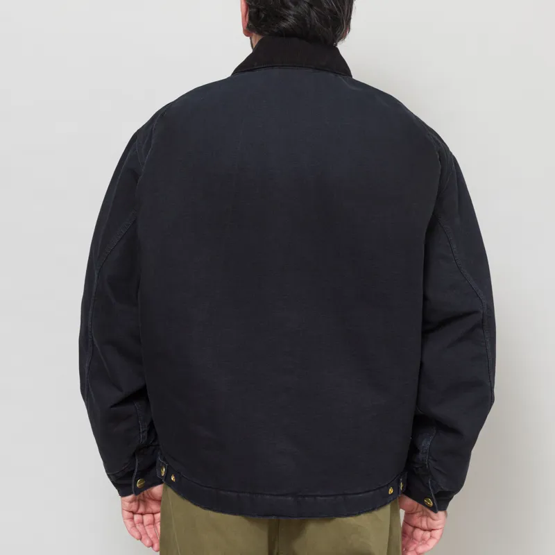 Carhartt WIP OG Detroit Jacket Black Stone Canvas-3