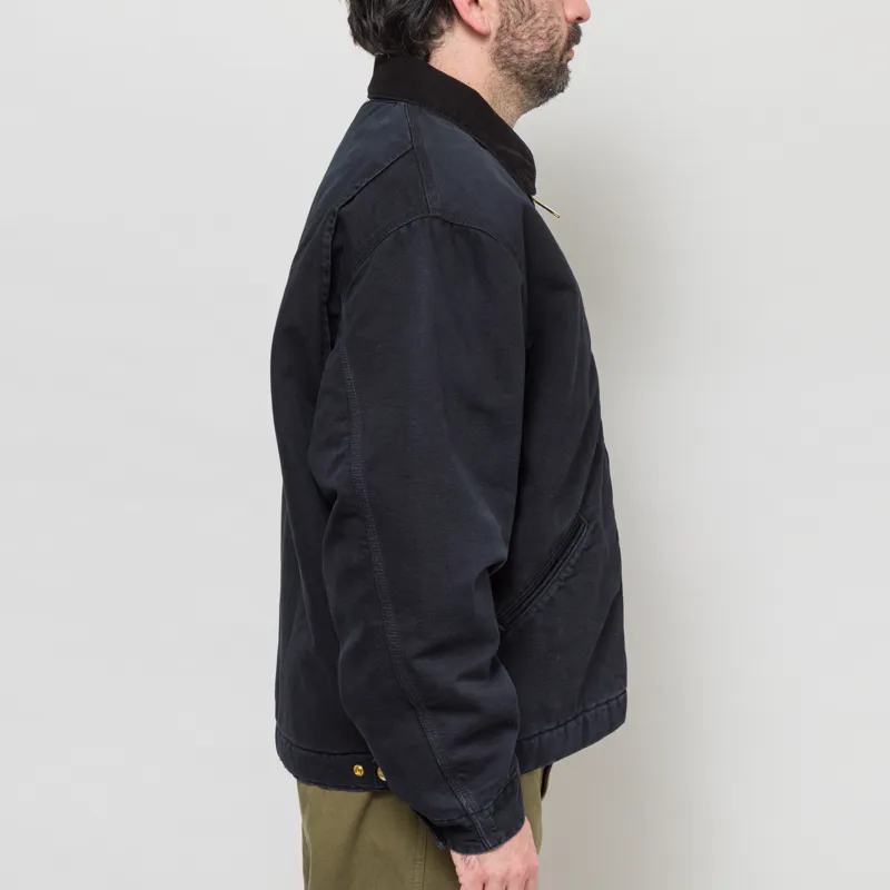 Carhartt WIP OG Detroit Jacket Black Stone Canvas-4