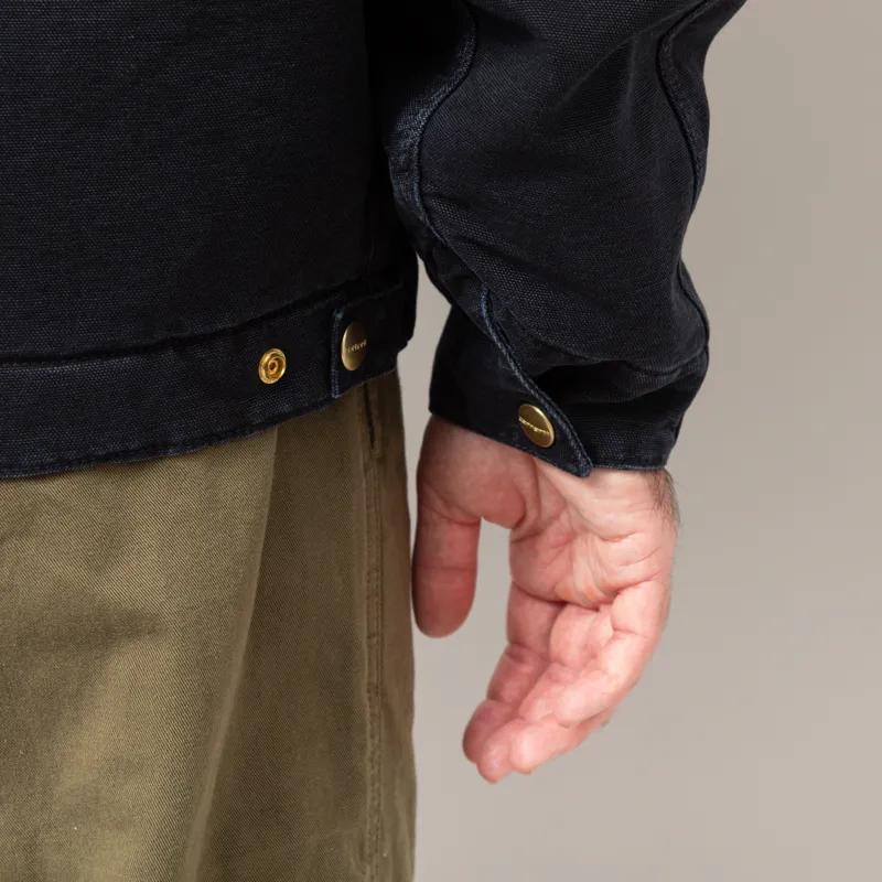 Carhartt WIP OG Detroit Jacket Black Stone Canvas-8