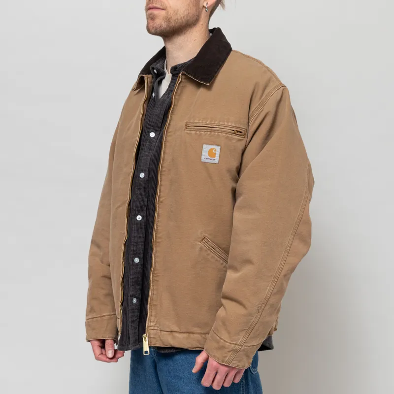 Carhartt WIP OG Detroit Jacket Hamilton Brown Tobacco Stone Canvas-2
