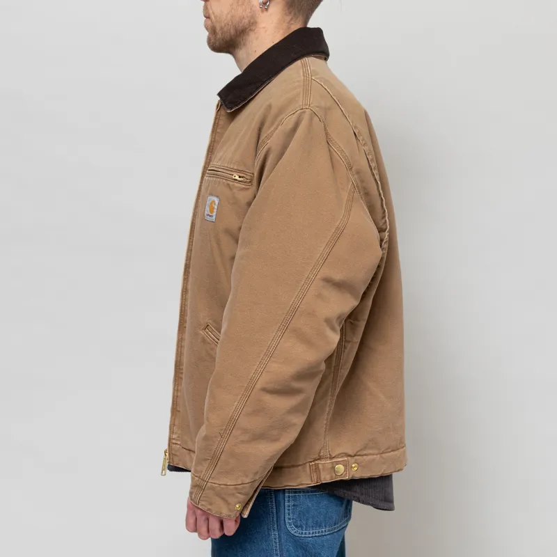 Carhartt WIP OG Detroit Jacket Hamilton Brown Tobacco Stone Canvas-3