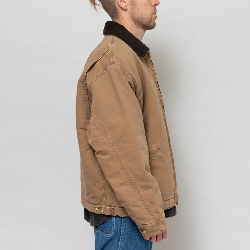 Carhartt WIP OG Detroit Jacket Hamilton Brown Tobacco Stone Canvas-5