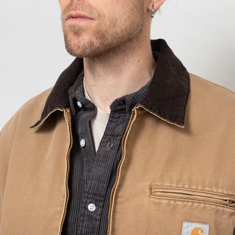 Carhartt WIP OG Detroit Jacket Hamilton Brown Tobacco Stone Canvas-6