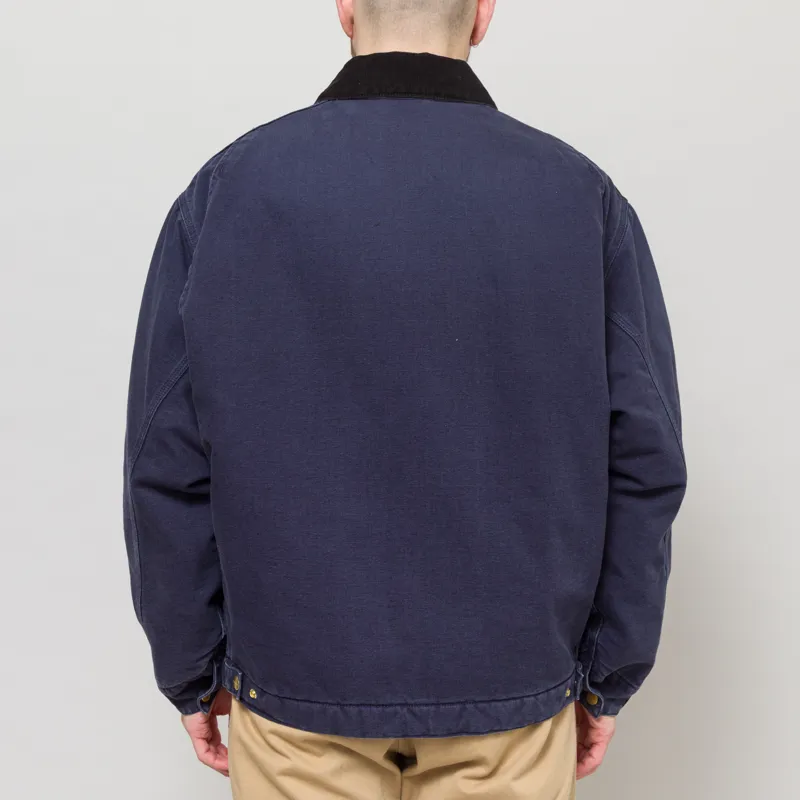 Carhartt WIP OG Detroit Jacket Dark Navy Black Stone Canvas-4