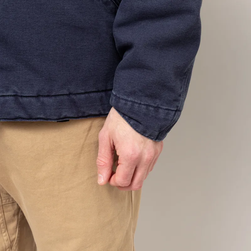 Carhartt WIP OG Detroit Jacket Dark Navy Black Stone Canvas-9
