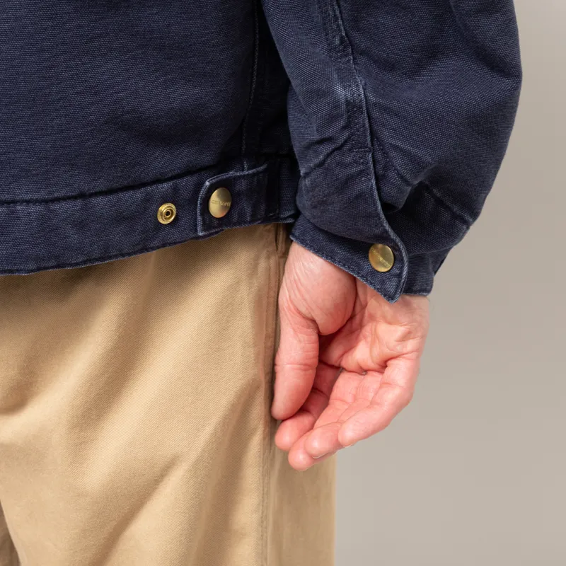 Carhartt WIP OG Detroit Jacket Dark Navy Black Stone Canvas-10