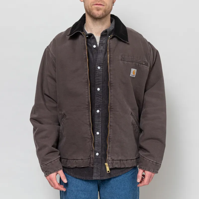 Carhartt WIP OG Detroit Jacket Tobacco Black Stone Canvas