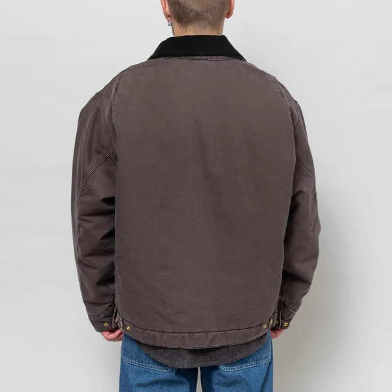 Carhartt WIP OG Detroit Jacket Tobacco Black Stone Canvas-4