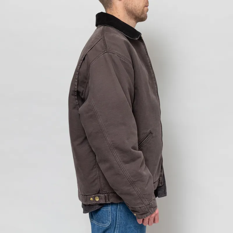 Carhartt WIP OG Detroit Jacket Tobacco Black Stone Canvas-5