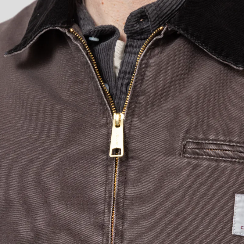 Carhartt WIP OG Detroit Jacket Tobacco Black Stone Canvas-7