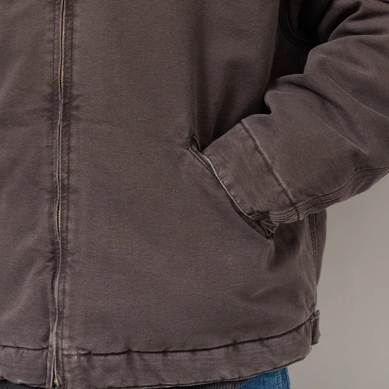 Carhartt WIP OG Detroit Jacket Tobacco Black Stone Canvas-10