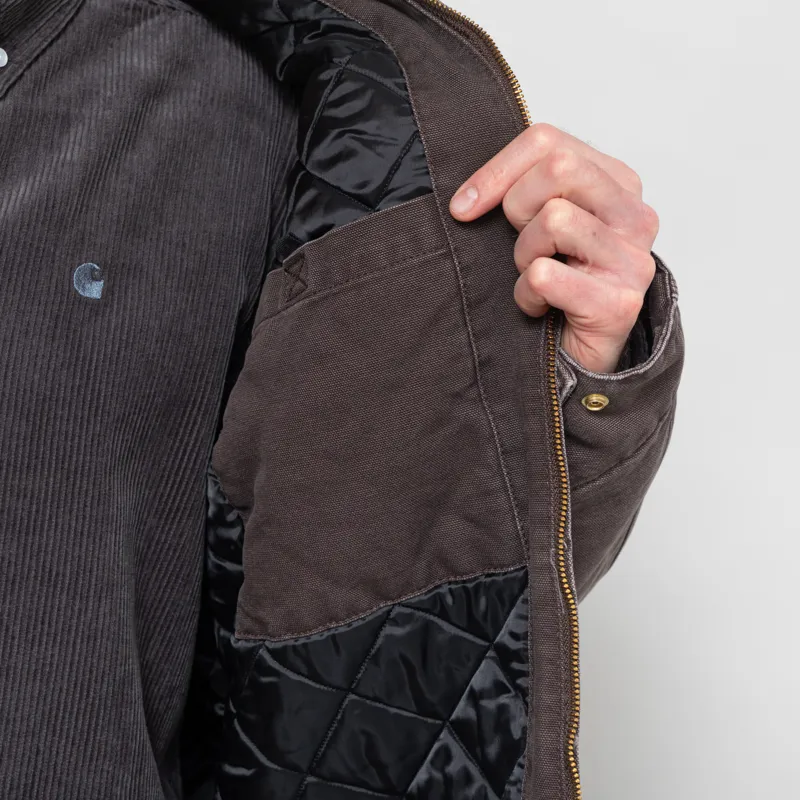 Carhartt WIP OG Detroit Jacket Tobacco Black Stone Canvas-9