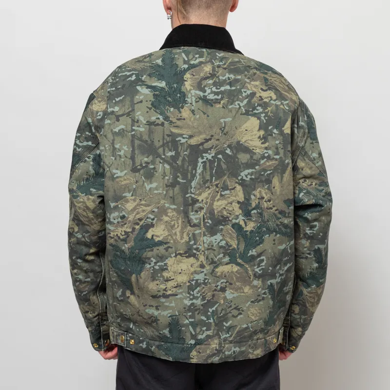 Carhartt WIP OG Detroit Jacket Camo Combi Green Black Stonewashed-3