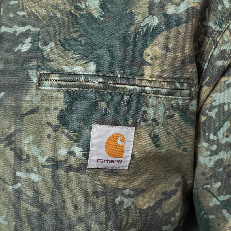 Carhartt WIP OG Detroit Jacket Camo Combi Green Black Stonewashed-6