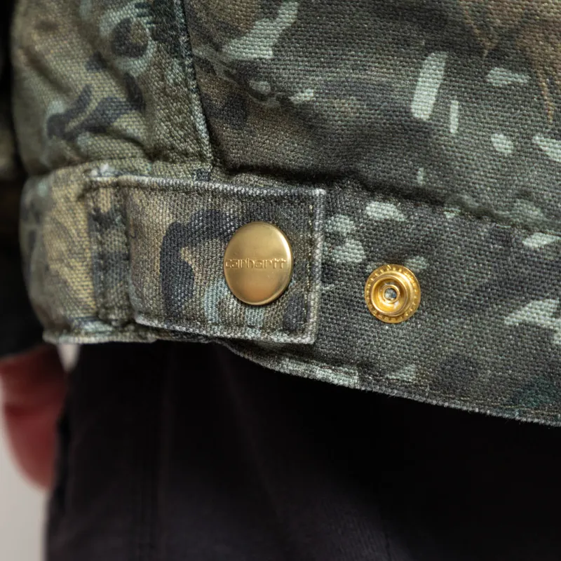 Carhartt WIP OG Detroit Jacket Camo Combi Green Black Stonewashed-10