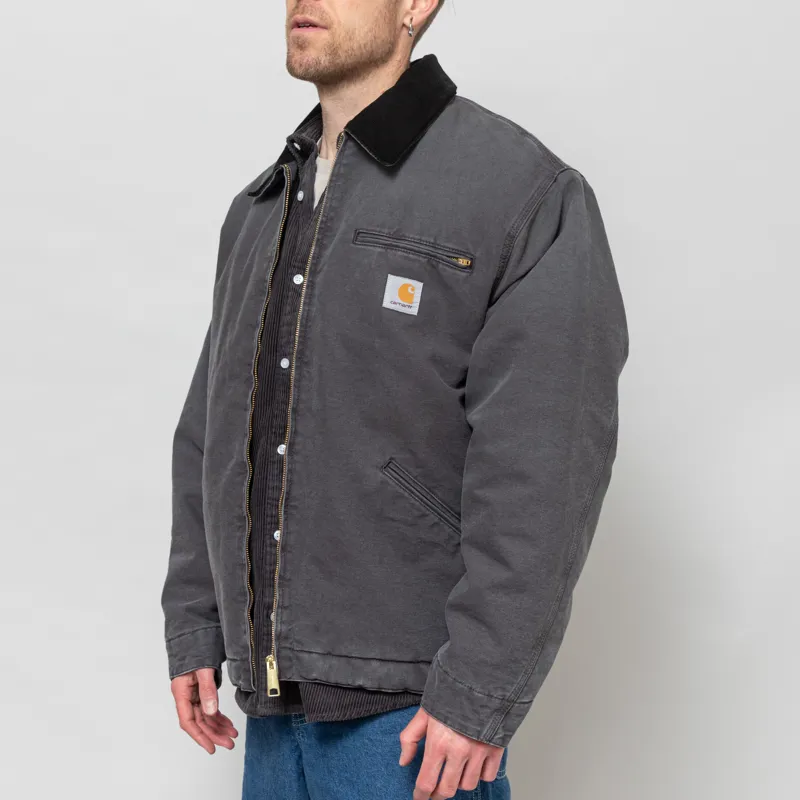 Carhartt WIP OG Detroit Jacket Graphite Black Stone Canvas-2