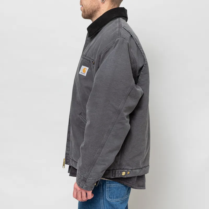 Carhartt WIP OG Detroit Jacket Graphite Black Stone Canvas-3
