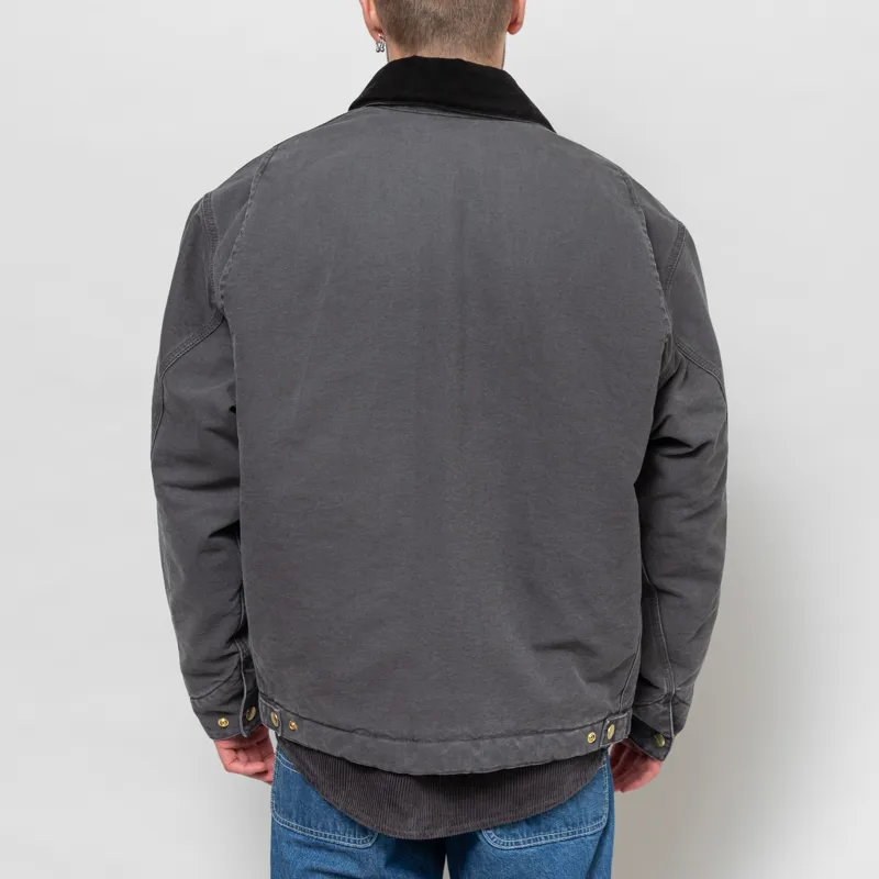 Carhartt WIP OG Detroit Jacket Graphite Black Stone Canvas-4