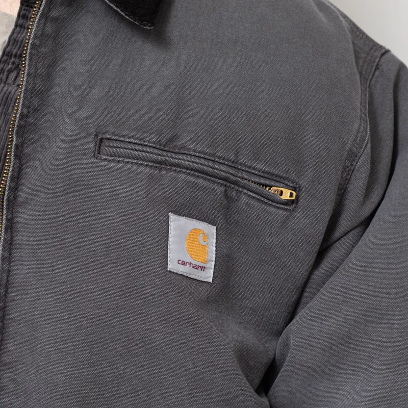 Carhartt WIP OG Detroit Jacket Graphite Black Stone Canvas-7