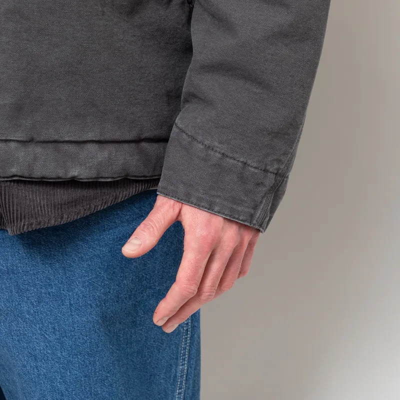 Carhartt WIP OG Detroit Jacket Graphite Black Stone Canvas-9