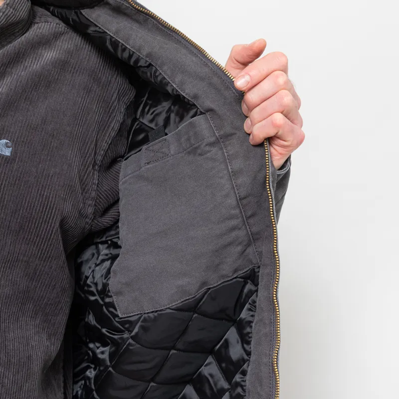 Carhartt WIP OG Detroit Jacket Graphite Black Stone Canvas-8