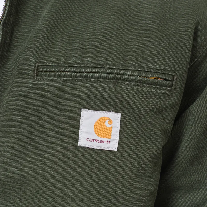 Carhartt WIP OG Detroit Jacket Olive Black Stone Canvas-6