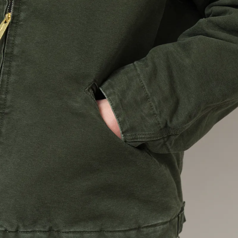 Carhartt WIP OG Detroit Jacket Olive Black Stone Canvas-8