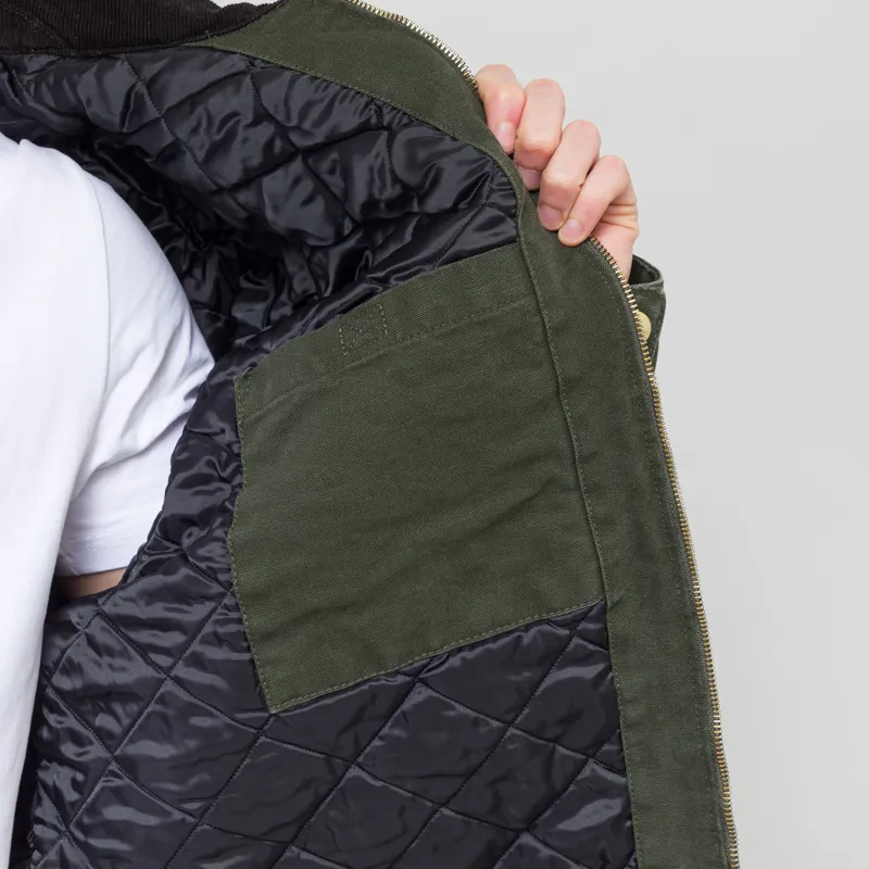 Carhartt WIP OG Detroit Jacket Olive Black Stone Canvas-7