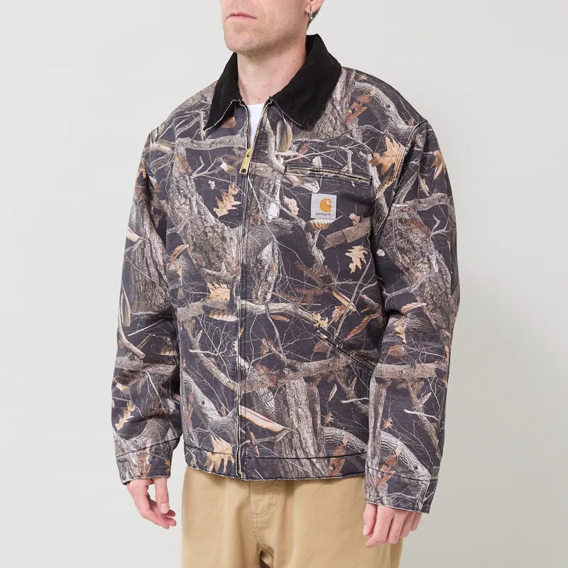 Carhartt WIP OG Detroit Jacket Camo Feather Tree Black-1