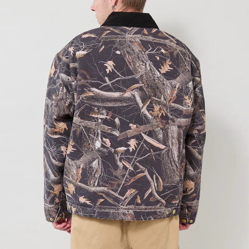 Carhartt WIP OG Detroit Jacket Camo Feather Tree Black-3