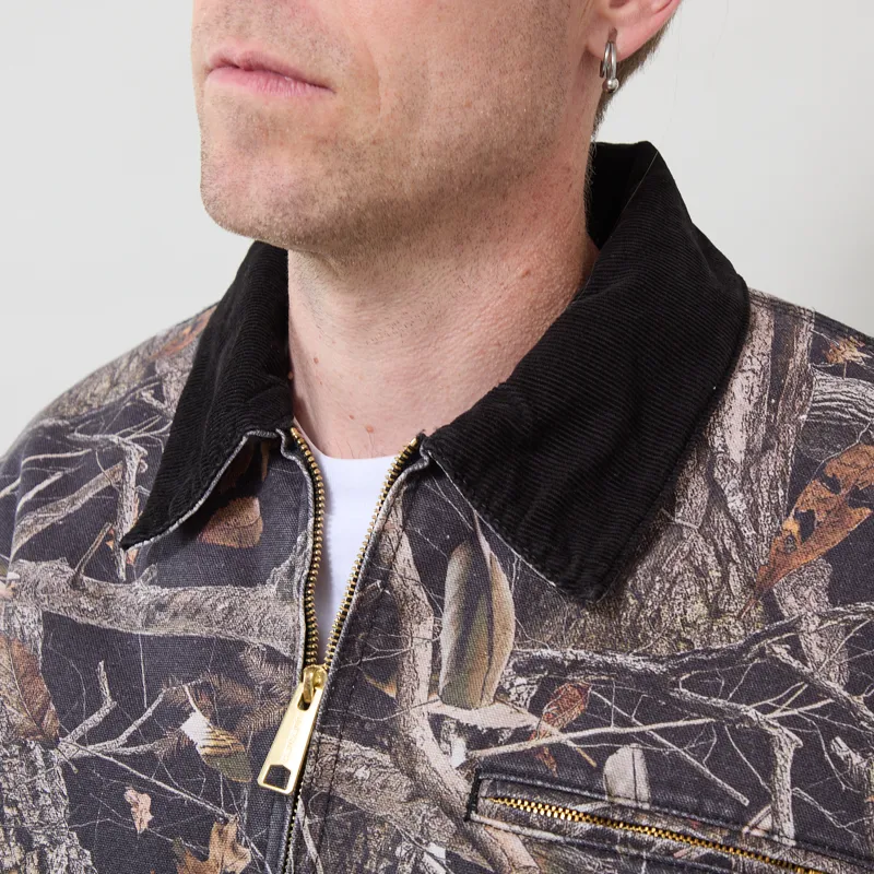 Carhartt WIP OG Detroit Jacket Camo Feather Tree Black-4