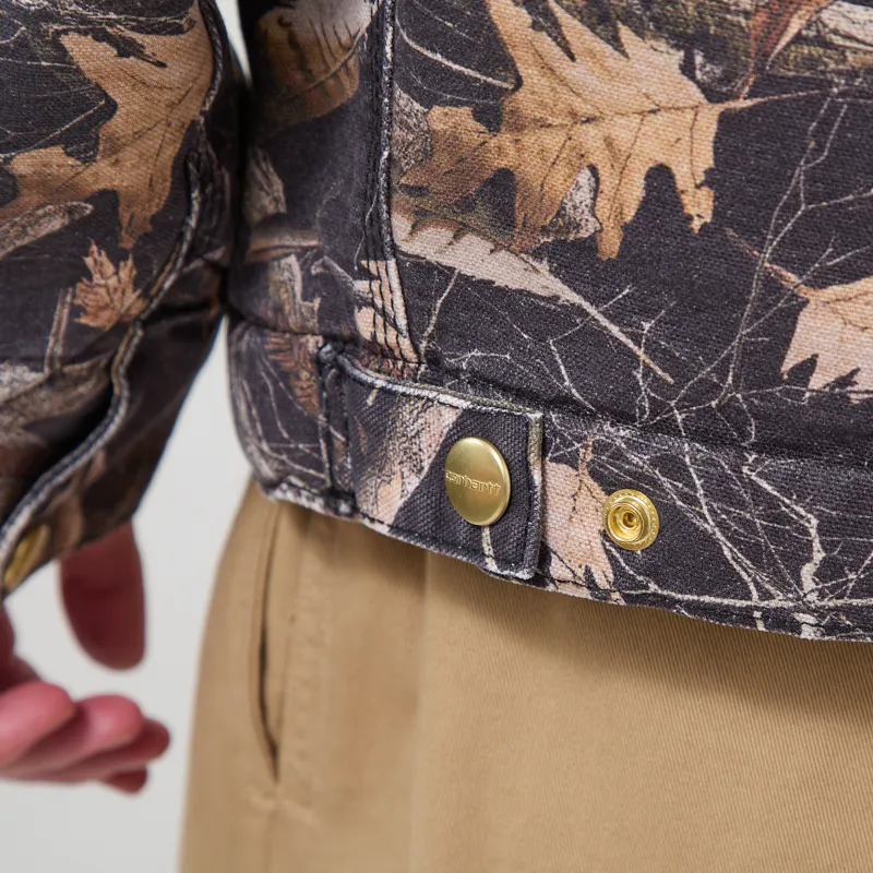 Carhartt WIP OG Detroit Jacket Camo Feather Tree Black-12