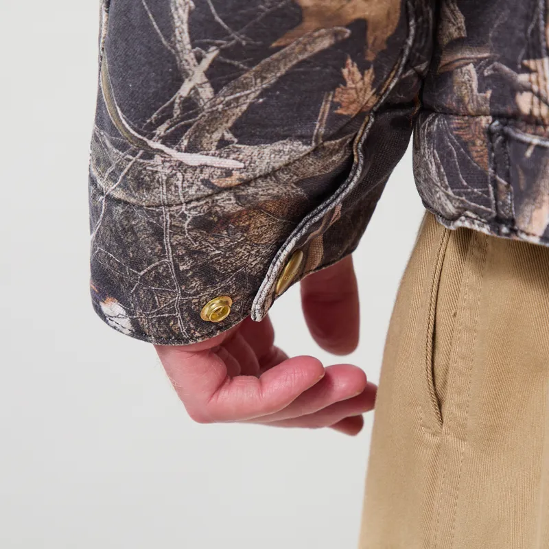 Carhartt WIP OG Detroit Jacket Camo Feather Tree Black-11