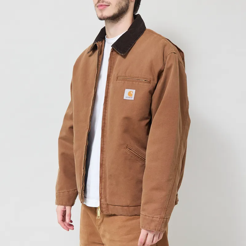 Carhartt WIP OG Detroit Jacket WIP H Brown Stone Canvas-1