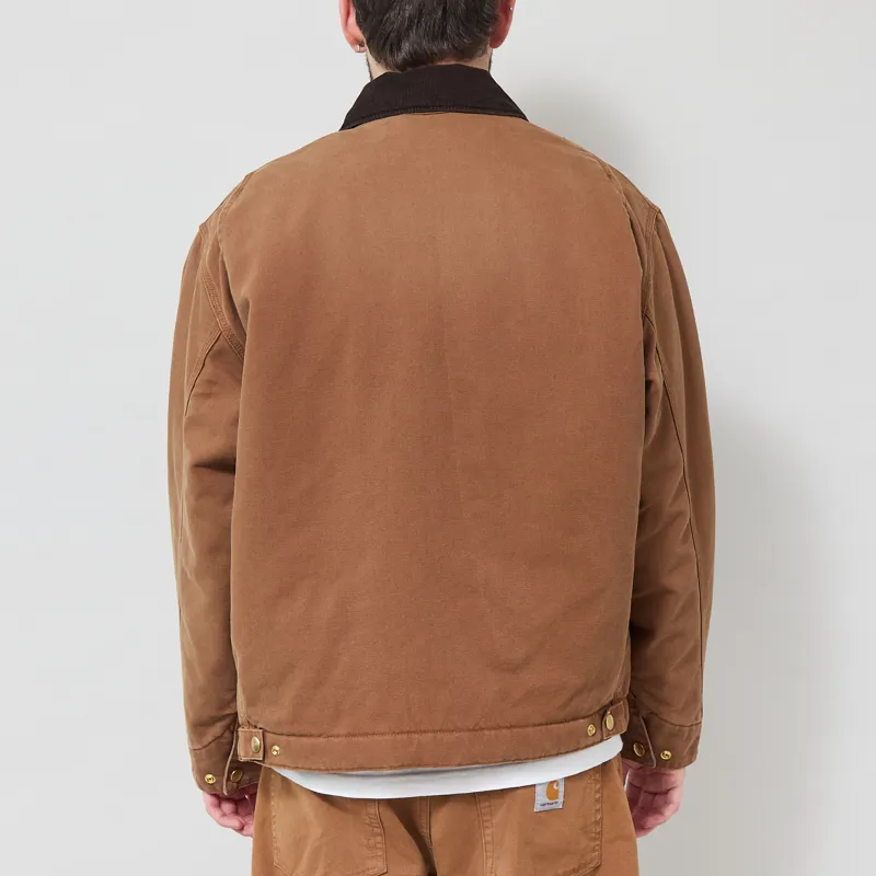 Carhartt WIP OG Detroit Jacket WIP H Brown Stone Canvas-2