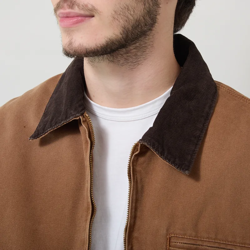 Carhartt WIP OG Detroit Jacket WIP H Brown Stone Canvas-3