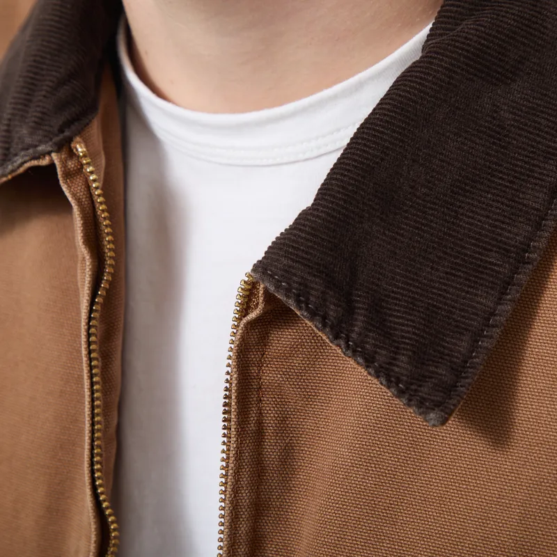 Carhartt WIP OG Detroit Jacket WIP H Brown Stone Canvas-4