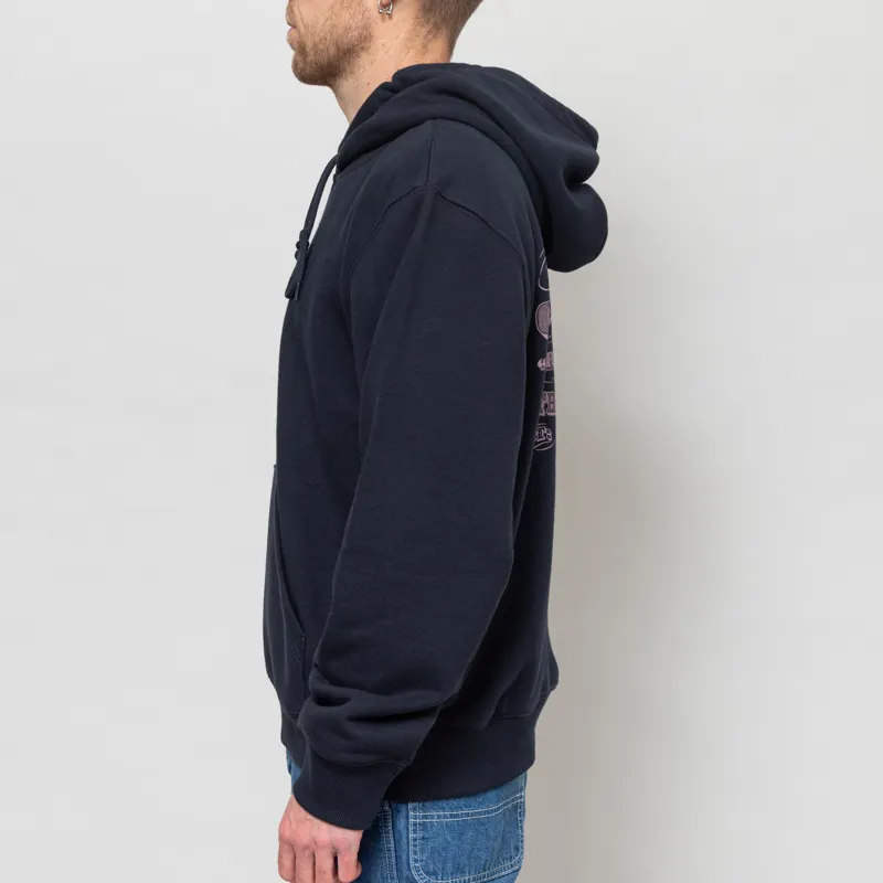 Carhartt WIP Hooded 3 One 3 Sweatshirt Deep Night-4