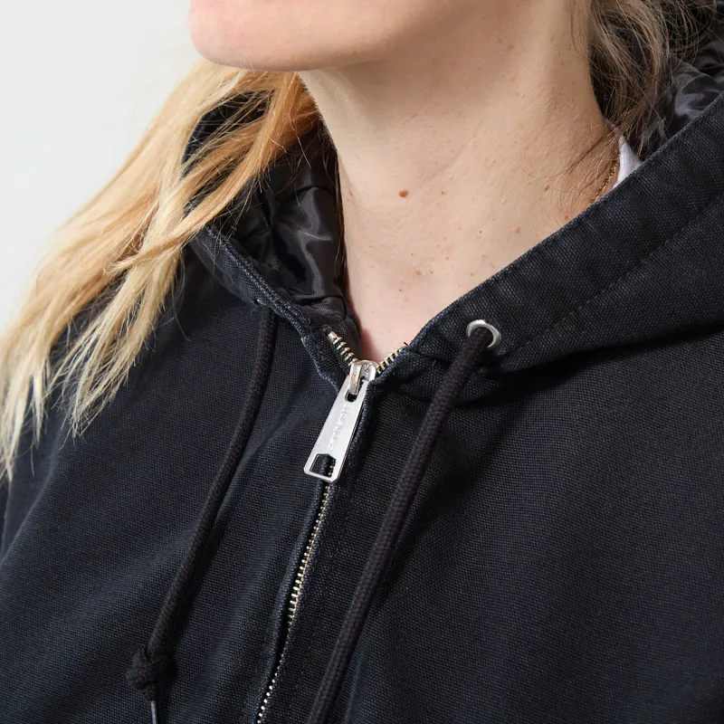 Carhartt WIP Womens OG Active Jacket Black Stone Canvas-3