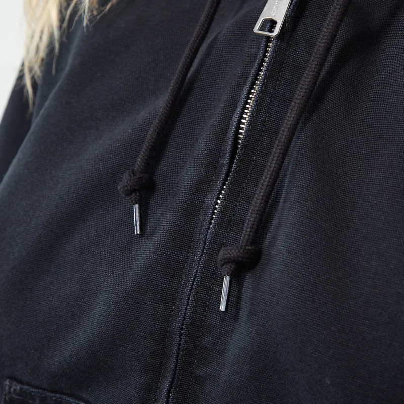Carhartt WIP Womens OG Active Jacket Black Stone Canvas-4