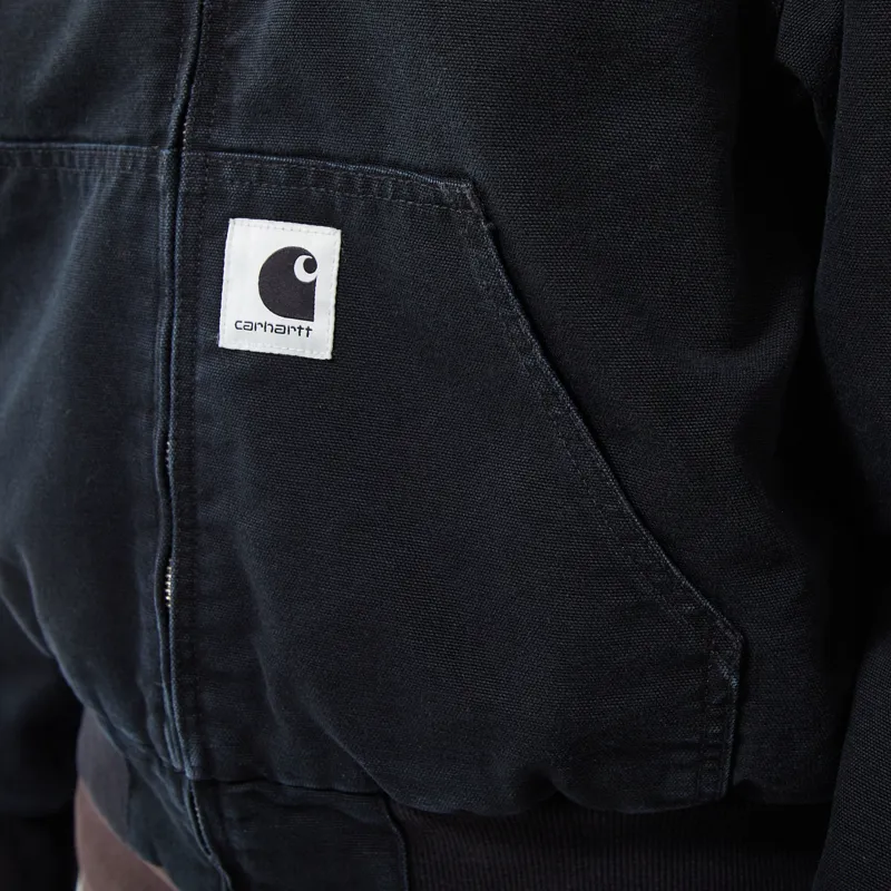 Carhartt WIP Womens OG Active Jacket Black Stone Canvas-7