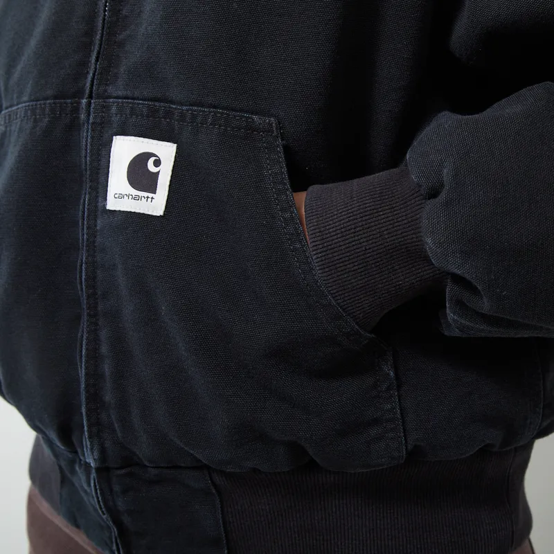 Carhartt WIP Womens OG Active Jacket Black Stone Canvas-8