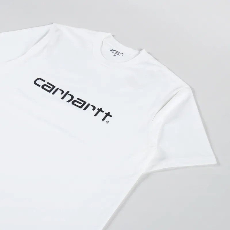 Carhartt WIP Script T Shirt White Black-1